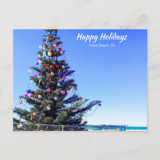 Jul vid Ocean Beach, CA Helg Vykort