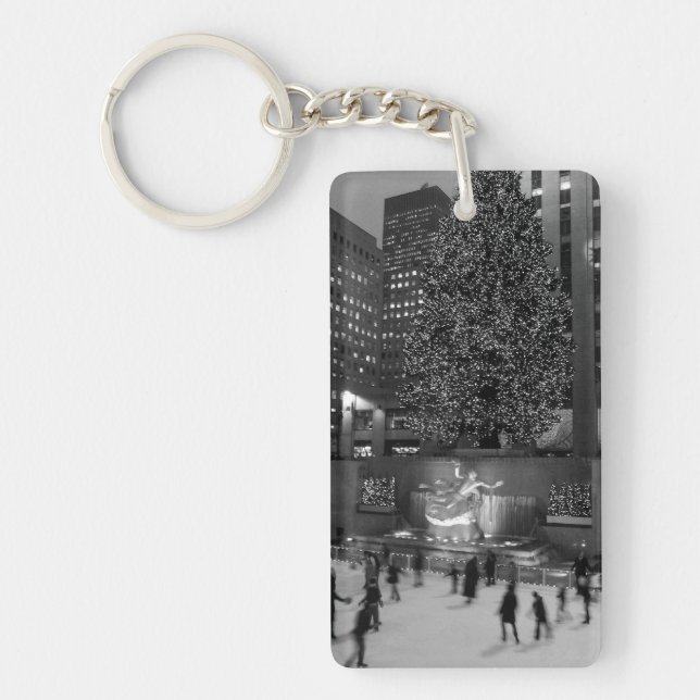 Jul vid Rockefeller Center - NYC Nyckelring (Framsidan)