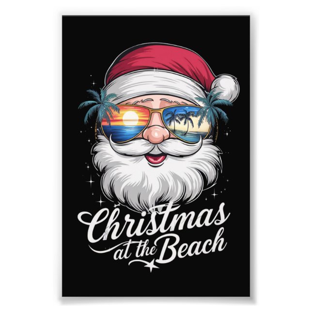 Jul vid stranden Hawaiiansk sommarsemester Fototryck (Framsidan)