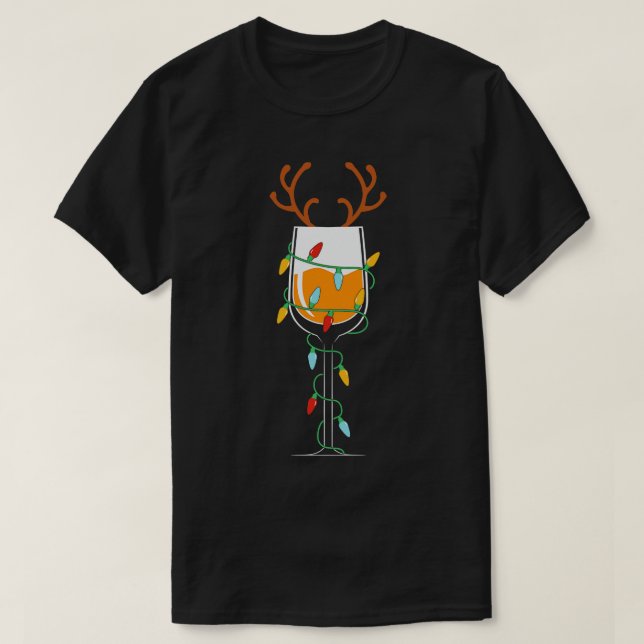Jul vid Winedeer Vin Älskare T Shirt (Design framsida)