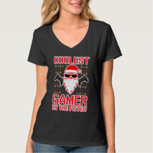 Jul Videospel Barn Coolaste Spelaren I Fläcken T Shirt