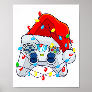Jul Videospelskontroll Santa Gamer Pojkar Poster