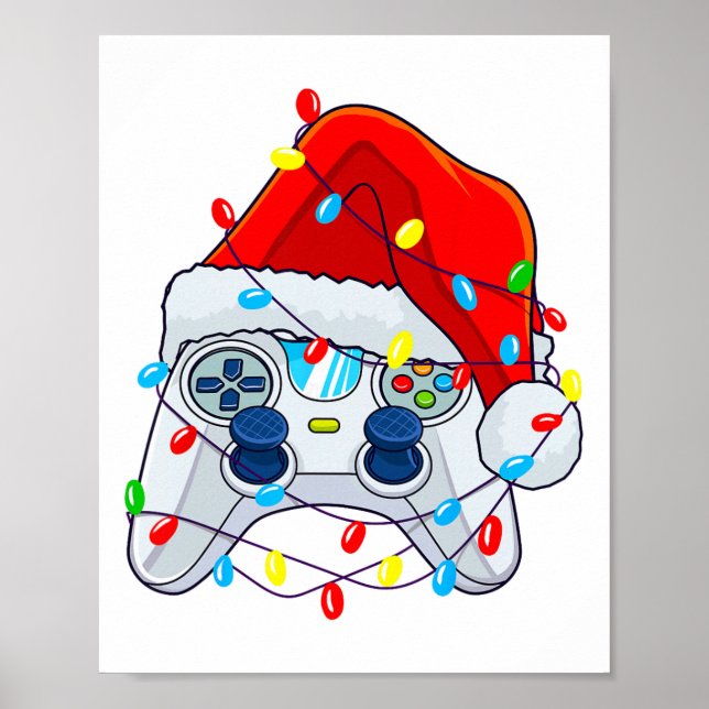 Jul Videospelskontroll Santa Gamer Pojkar  Poster (Framsidan)