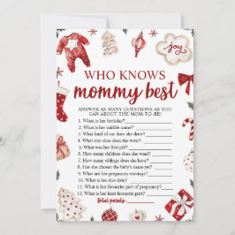 Jul Vilken mamma vet bäst Babyshowerlek Inbjudningar
