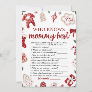 Jul Vilken mamma vet bäst Babyshowerlek Inbjudningar