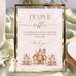 Jul Village Winter Baby Shower Raffle Poster