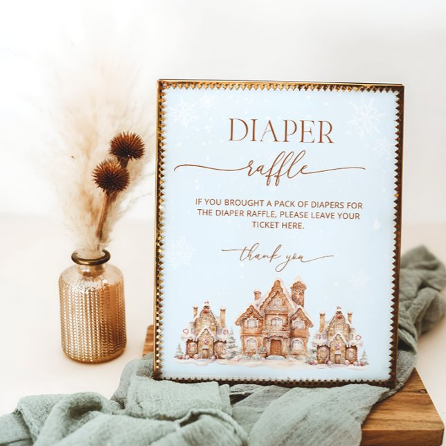 Jul Village Winter Baby Shower Raffle Poster (Skapare uppladdad)