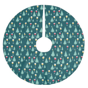 Jul Vin Älskare Julgransmatta Borstad Polyester