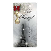 Jul Vin-etikett Paris Eiffel Torn