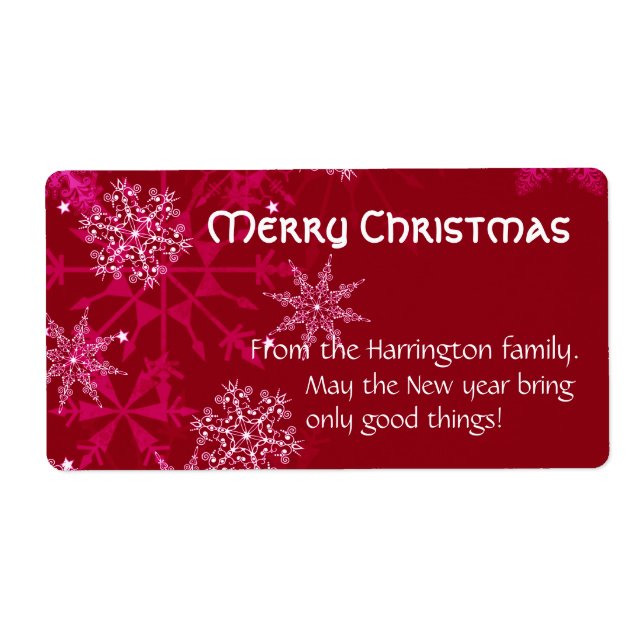 Jul-Vin-etiketten Red and White Fraktsedel (Framsidan)