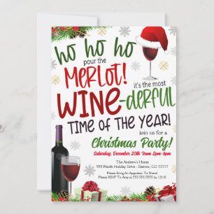 Jul Vin Exchange Party-inbjudan Inbjudningar
