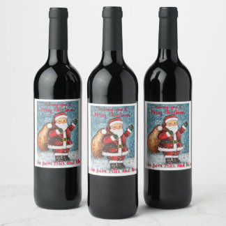 Jul Vin Lables Vinflaska Etikett