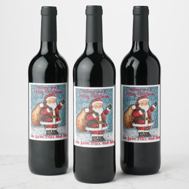 Jul Vin Lables Vinflaska Etikett (Flaskor)