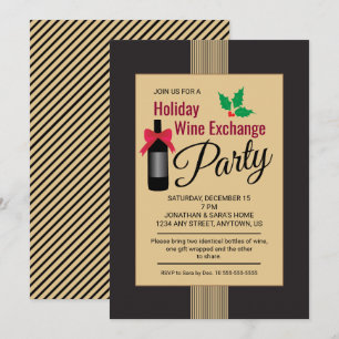 Jul Vinfest Invitation Inbjudningar