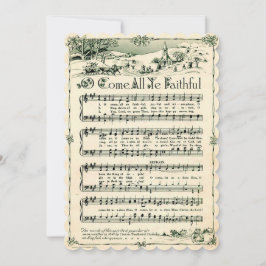 Jul, Vintage Notblad, Anpassad Julkort