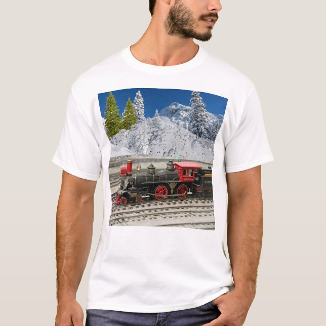 Jul Vintage Tåg Herr T-Shirt (Framsida)