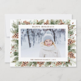 Jul Vinter Botanisk Högtidskort Julkort