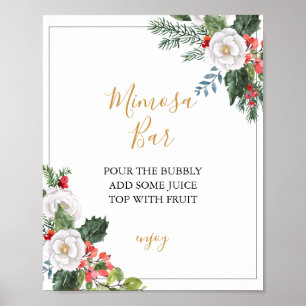 Jul Vinter Bröllopsdusch Mimosa Bar skylt