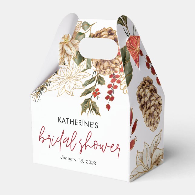 Jul Vinter Bröllopsfest Presentaskar (Framsidan Sidan)