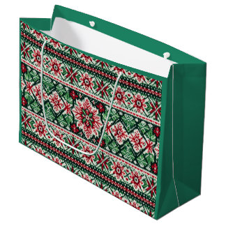 Jul/Vinter fair isle röd & grön