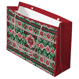 Jul/Vinter fair isle röd & grön