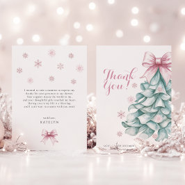 Jul Vinter Flicka Baby Shower Tackkort Tack Kort
