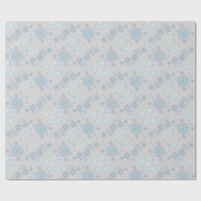 Jul Vinter Hanukkah Snöflaksdesign Presentpapper (Platt)