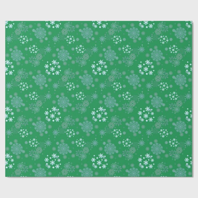Jul Vinter Hanukkah Snöflinga design  Presentpapper (Platt)