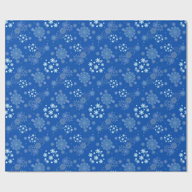 Jul Vinter Hanukkah Snöflinga design  Presentpapper (Platt)