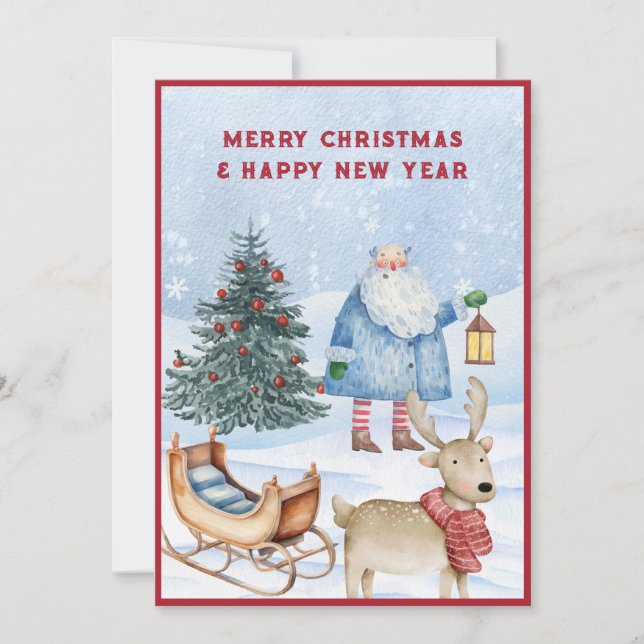 Jul vinter  julkort (Framsida)