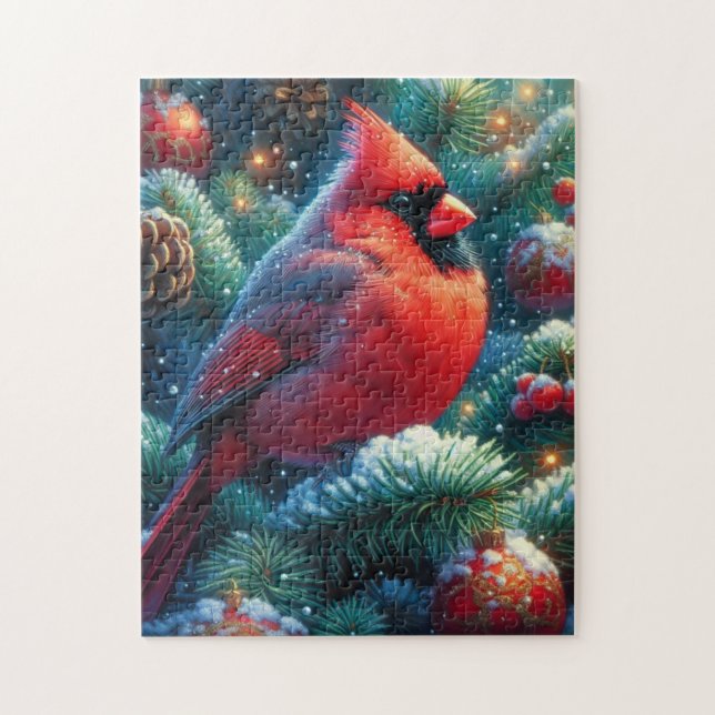 Jul/vinter Kardinal  Pussel (Vertikal)