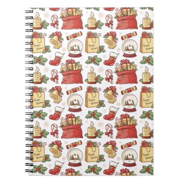 Jul-, vinter- och nyårsdesign - bärbar dator anteckningsbok (Framsidan)