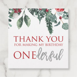 Jul Vinter Onederland födelsedag Gåvor Etiketter