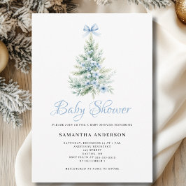 Jul Vinter Pojke Baby Shower Inbjudningar