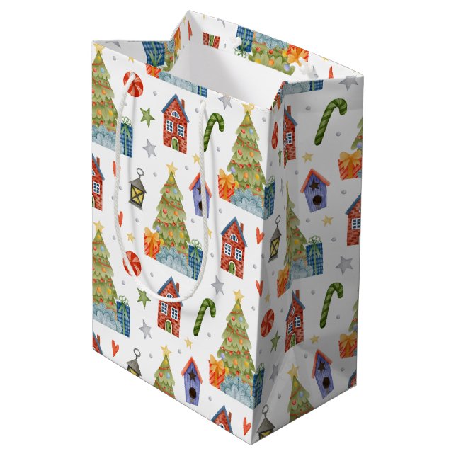 Jul Vinter Present Hus Godis Pinne (Baksidan Vinklad)