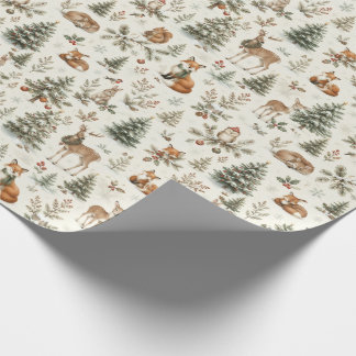 Jul Vinter Skogs Julfirande Presentpapper