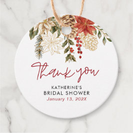 Jul vintrig bröllopsdusch  gåvor etiketter