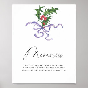 Jul vintriga minnen med brudaffisch poster