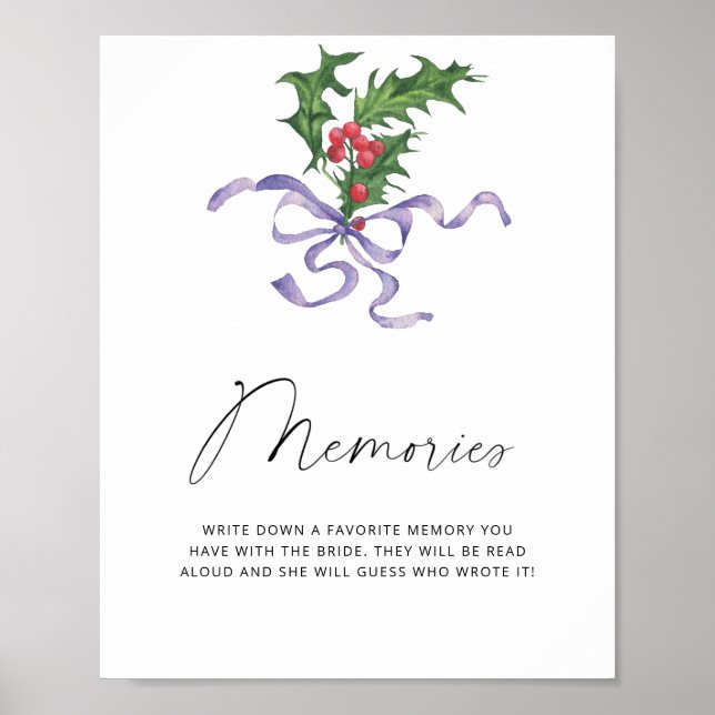 Jul vintriga minnen med brudaffisch poster (Framsidan)