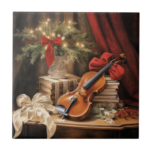 Jul Violin Music Kakelplatta (Framsidan)