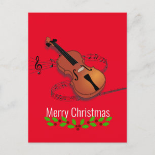 Jul Violin Music Vykort