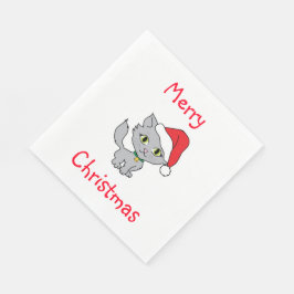 Jul/Vit Standard Luncheon Napkin/Kitten Pappersservett