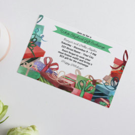 Jul Vita Elefantfest Invitation Inbjudningar