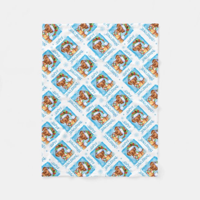 Jul Vizsla Fleecefilt (Framsidan)