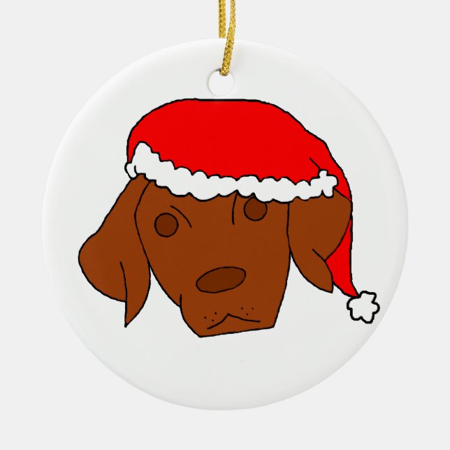 Jul Vizsla Julgransprydnad Keramik (Framsidan)