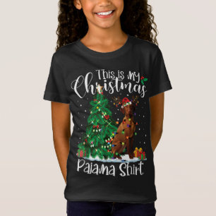 jul Vizsla Reindeer Funny Pajama Hund älskare X T Shirt