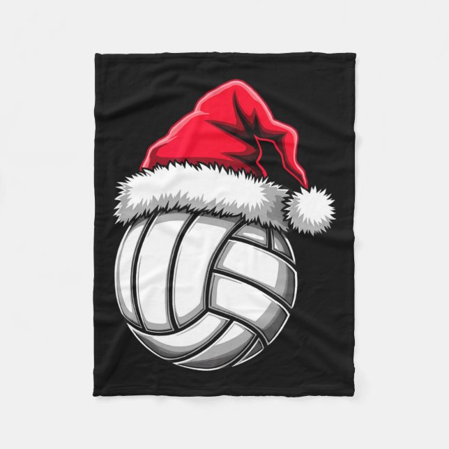 Jul Volleyball Santa Hat 2 Fleecefilt (Framsidan)