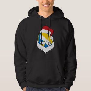 Jul Volleyball Santa Hat Beard Julafton Sport Bo Hoodie