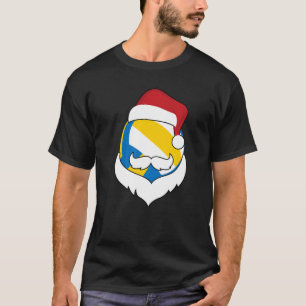 Jul Volleyball Santa Hat Beard Julafton Sport Bo T Shirt