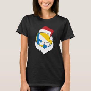 Jul Volleyball Santa Hat Beard Julafton Sport Bo T Shirt